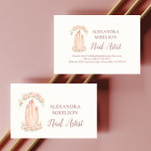 Blush Floral Nail Technician Business 名刺