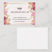 Blush Floral Online Wedding RSVP Card ノートカード (正面/裏面)