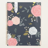 Blush Floral planner with personalized name プランナー手帳 (正面)