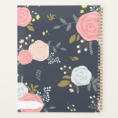 Blush Floral planner with personalized name プランナー手帳 (裏面)