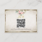 Blush Floral, QR Code - Cream エンクロージャーカード (裏面)