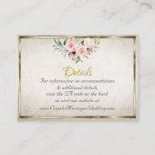 Blush Floral, QR Code - Cream エンクロージャーカード (正面)