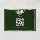 Blush Floral, QR Code - Emerald エンクロージャーカード (裏面)