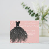 Blush Floral Quinceañera 15th Birthday ポストカード (スタンド正面)