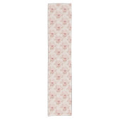 Blush Floral Romantic Lace-Inspired Table Runner ショートテーブルランナー (正面)