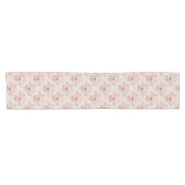 Blush Floral Romantic Lace-Inspired Table Runner ショートテーブルランナー (横)