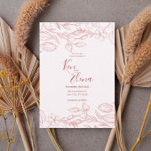 Blush Floral Save the Date Invitation 招待状