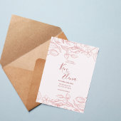 Blush Floral Save the Date Invitation 招待状