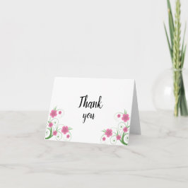 Blush Floral Thank You Card | ロマンティックな水彩画  サンキューカード
