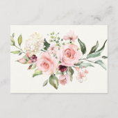 Blush Floral Wedding Details Card - Cream エンクロージャーカード (裏面)