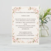 Blush Floral Wedding Invitation 招待状 (スタンド正面)