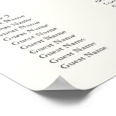 Blush Floral Wedding Seating Chart – Table Plan ポスター (角)