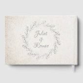 Blush Floral & Wreath - Cream/Silver ゲストブック (裏面)