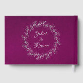Blush Floral & Wreath - Purple/Silver ゲストブック (裏面)