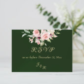 Blush Floral & Wreath RSVP - Emerald (スタンド正面)