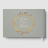 Blush Floral & Wreath - Sage/Gold ゲストブック (裏面)