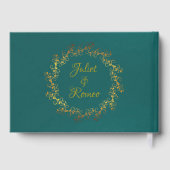 Blush Floral & Wreath - Teal/Gold ゲストブック (裏面)