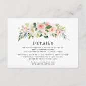 Blush Florals | ウェディング詳細カード エンクロージャーカード (正面)
