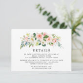 Blush Florals | ウェディング詳細カード エンクロージャーカード (スタンド正面)