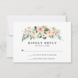 Blush Florals | 結婚式 RSVP カード