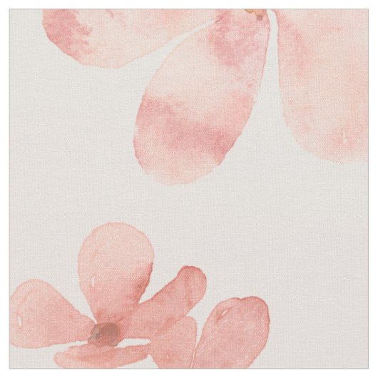 Blush Flowers Fabric ファブリック (クローズアップ)