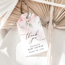 Blush Flowers, Pink Flowers, Boho, Baby Shower ギフトタグ