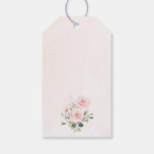 Blush Flowers, Pink Flowers, Boho, Baby Shower ギフトタグ (裏面)