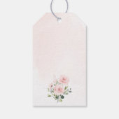 Blush Flowers, Pink Flowers, Boho, Birthday ギフトタグ (裏面)