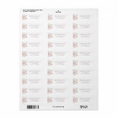 Blush flowers return address label ラベル (フルシート)
