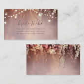 Blush Flowers String Lights エンクロージャーカード (正面/裏面)