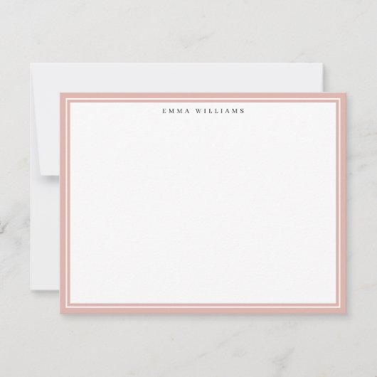 Blush Frame Note Card 招待状 (正面)