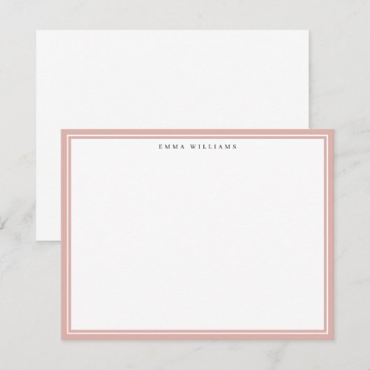 Blush Frame Note Card 招待状 (正面/裏面)