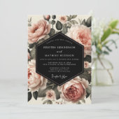 Blush Garden Bloom Wedding 招待状 (スタンド正面)