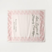 Blush Garden Floral Minimal Wedding Photo Backdrop タペストリー (正面(横))