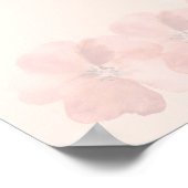 Blush Garden Floral Minimal Wedding Welcome Sign ポスター (角)