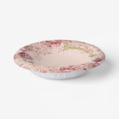 Blush Garden Roses Galentine Brunch Table Florals ペーパーボウル (傾斜あり)