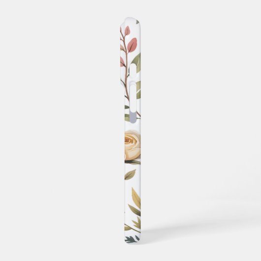 Blush Garden Roses iPhoneケース (左側面)