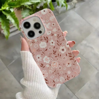 Blush Garden – Soft Pink Floral Pattern Phone Case iPhone 16ケース