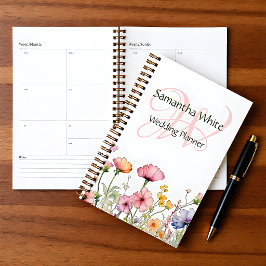 Blush Garden Watercolor Personalized Planner プランナー手帳