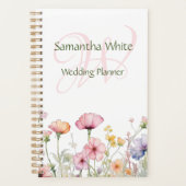 Blush Garden Watercolor Personalized Planner プランナー手帳 (正面)