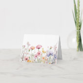 Blush Garden Watercolor Personalized Stationery ノートカード (裏面)