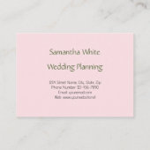 Blush Garden Watercolor Personalized Stationery 名刺 (裏面)