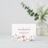 Blush Garden Watercolor Personalized Stationery 名刺 (スタンド正面)