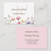 Blush Garden Watercolor Personalized Stationery 名刺 (正面/裏面)