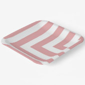 Blush Geometric Pattern Party ペーパープレート (傾斜あり)