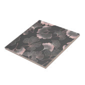 Blush Ginkgo Luxe – Gold Botanical on Black (7) タイル (側面)