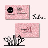Blush Glitter hair Makeup monogram Logo 名刺