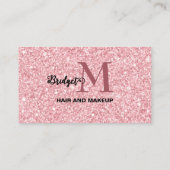 Blush Glitter hair Makeup monogram Logo 名刺 (裏面)