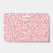 Blush Glitter hair salon elegant script photo バッジ (裏面)