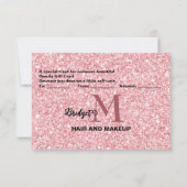 Blush Glitter Monogram Hair & Makeup Gift card (裏面)